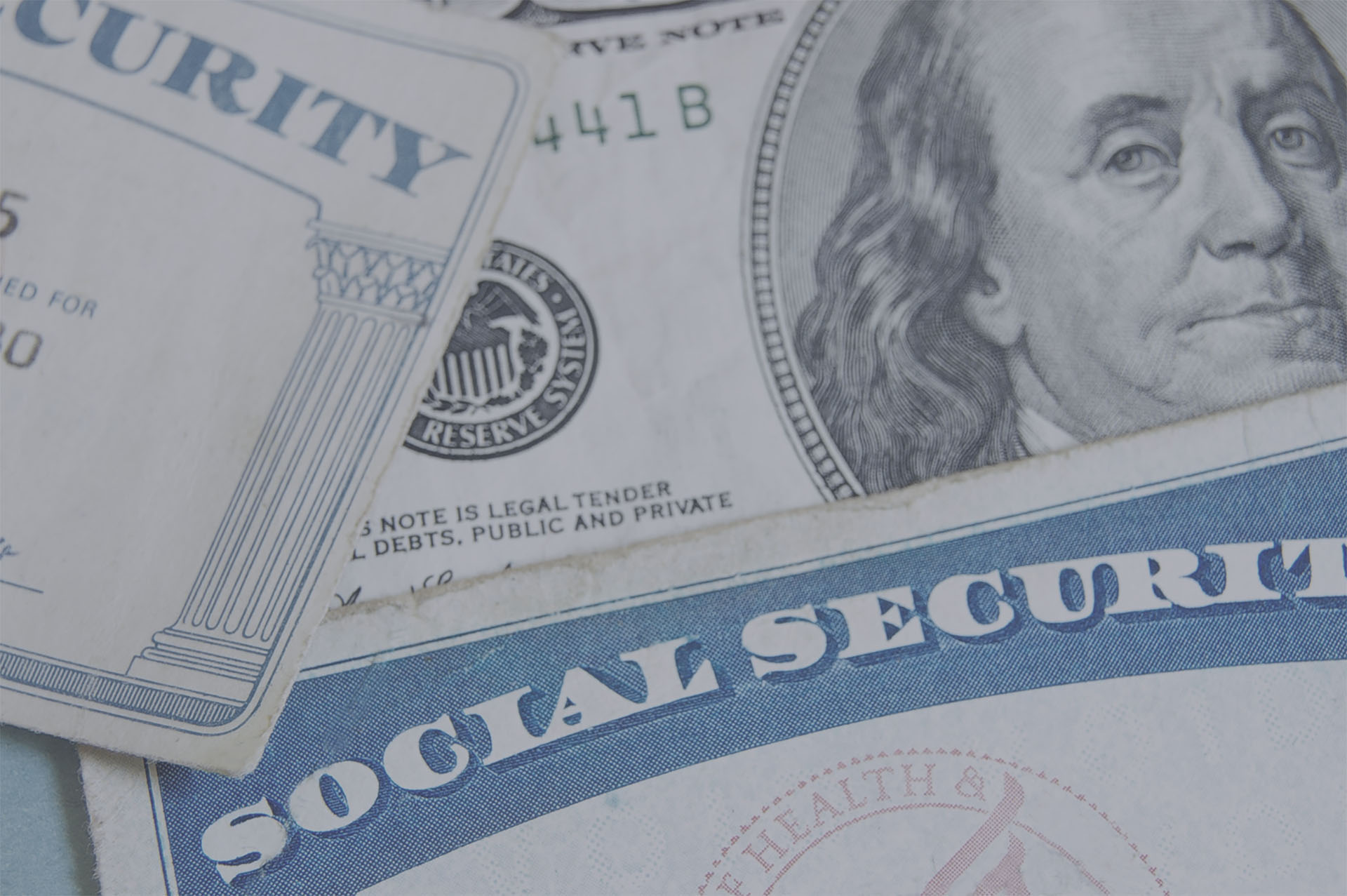 Cash and social security card